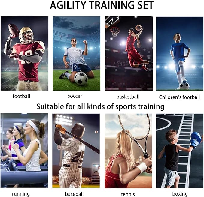 Speed Agility Training Set 1 Agility 4 Steel 1 Sports Headband,1 Jump 10 Disc