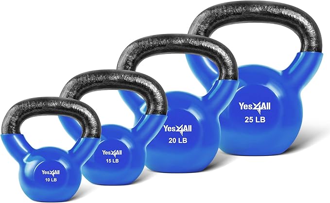 Yes4All Combo Kettlebells Vinyl Coated Weight Sets Great