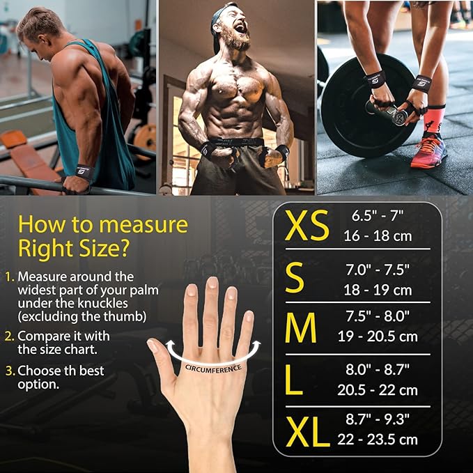 Neoprene Padded Weight Lifting Gloves for Men and Women - Ventilated Wrist Wrap Gloves for Athletes Gym Sessions Cycling Tracking & Sports with Full Palm Protection
