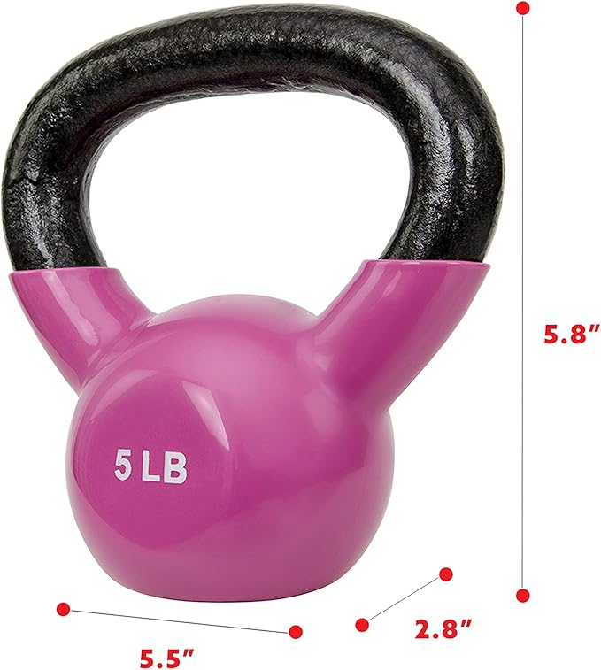Sunny Health & Fitness Vinyl Coated Kettlebell