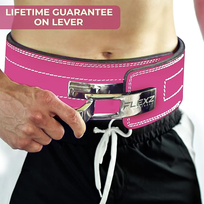 Flexz Fitness Lever Weight Lifting Belt Leather - 10MM 13MM 13MM Powerlifting