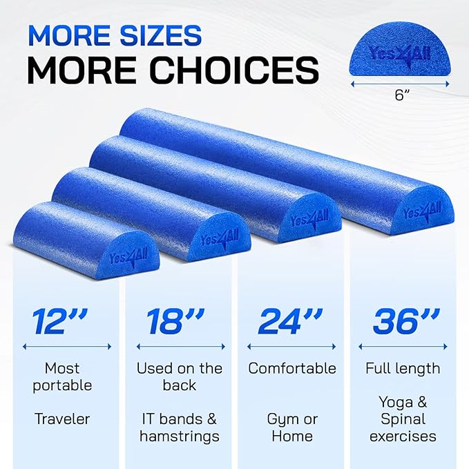 Yes4All Soft-Density Half PE 12/18/ 24/36 inch Foam