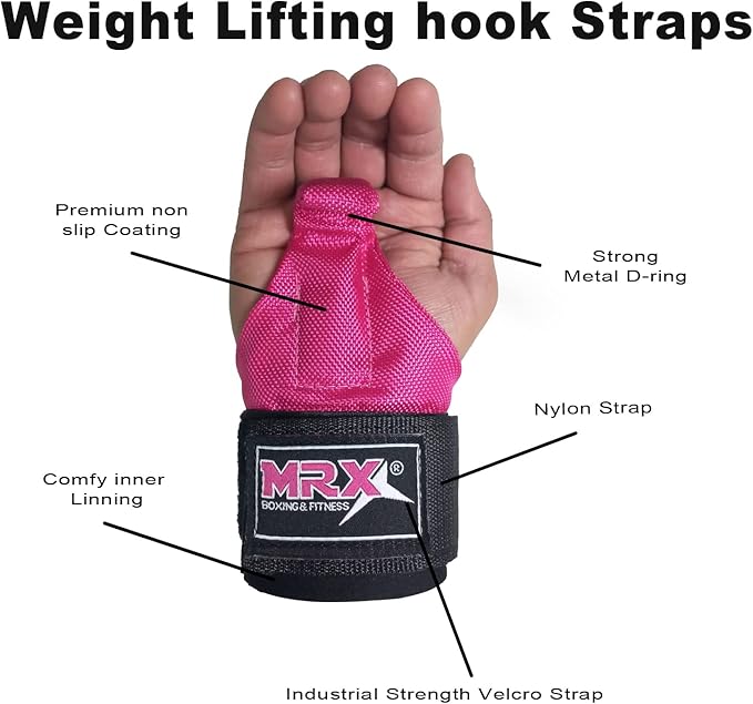 MRX Power Weight Lifting Straps Wrist Support Heavyduty