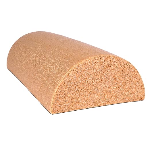 CanDo Beige PE Foam Rollers for Muscle Restoration 6" x 12" Half-Round