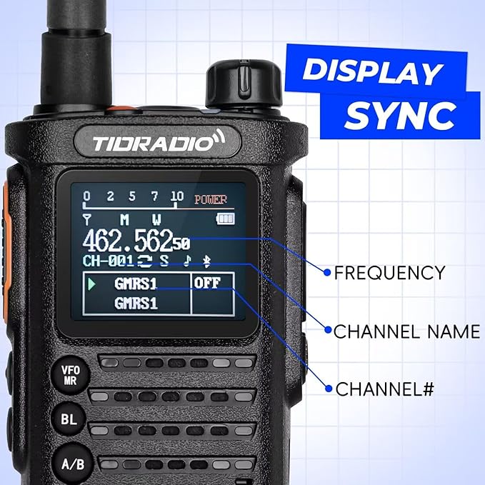 (2nd Gen) TIDRADIO TD-H8 GMRS Radio 2-Way Radio 2500mAh Battery TD-771 Antenna,DTMF,VOX,NOAA (2Pack)
