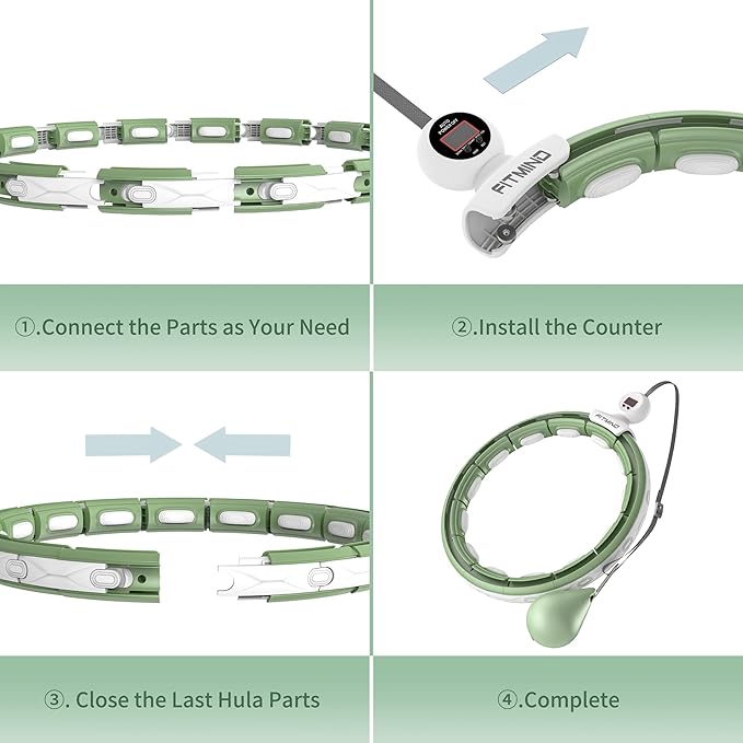 Upgraded Silent Hoop Weighted Workout Hoop for Weight Loss