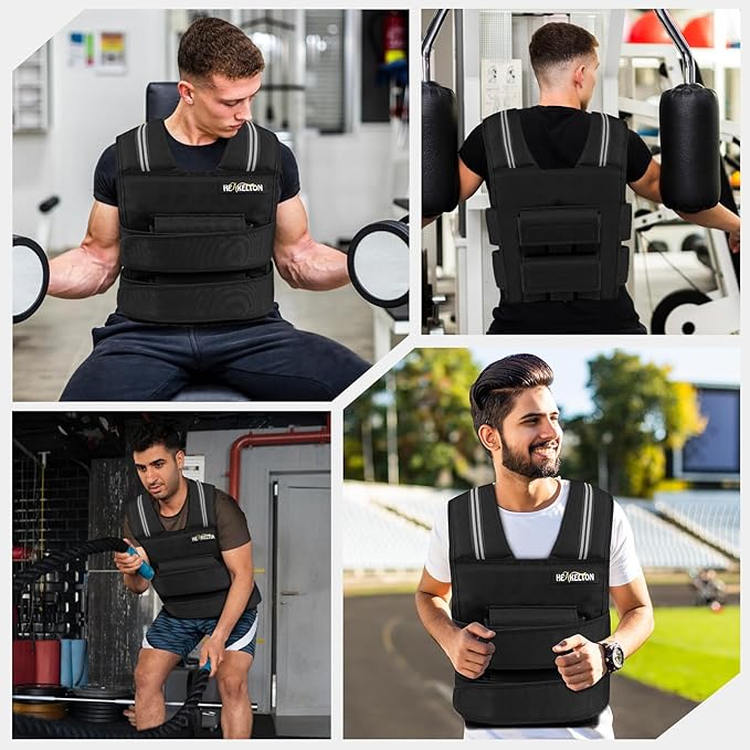 Adjustable Weighted Vest for Men Women with Removable Iron Weights, 24lbs/40lbs Body Weight Vests Adjustable for Running, Training Workout, Jogging, Walking