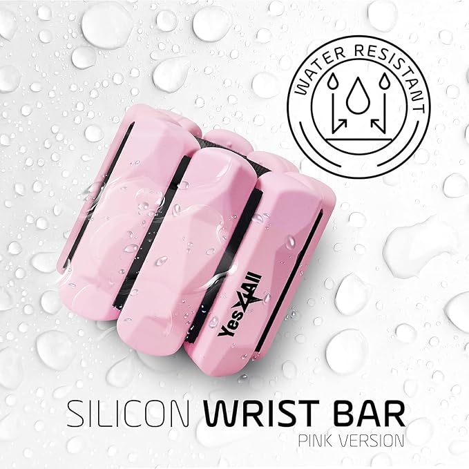 Yes4All Wrist & Ankle Weights Set 2x 1lb - Premium Silicone Adjustable For Women/Men Home Gym, Yoga, Cardio, Pilates, Running