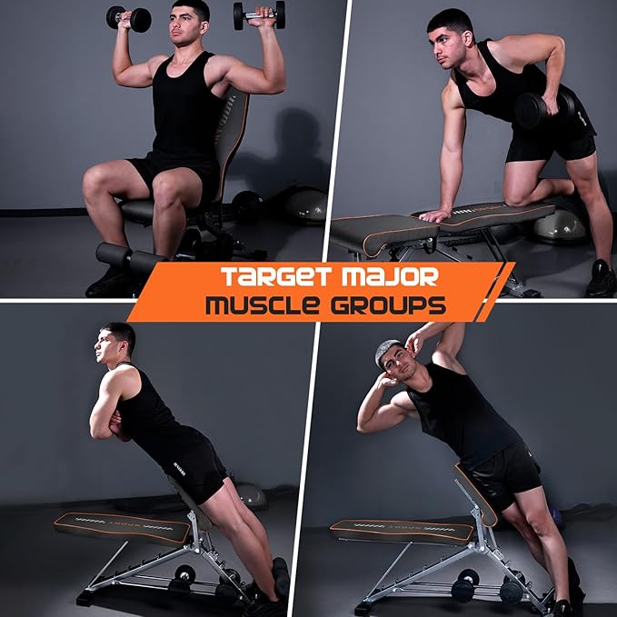 KUYOU Weight Bench 2 in 1 Workout