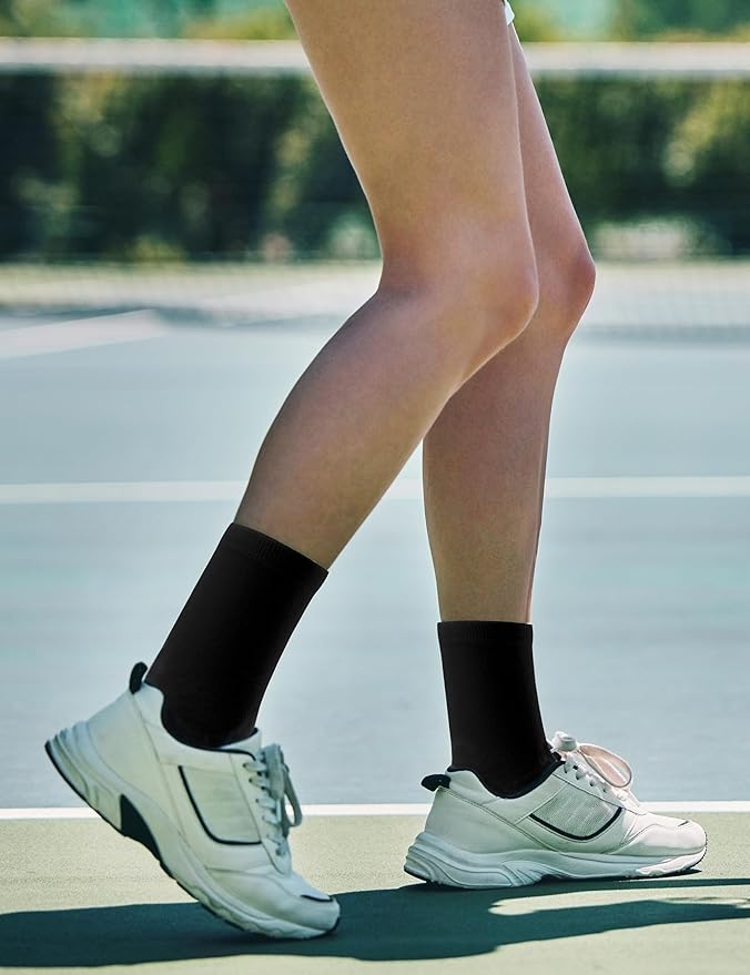 Duufin 15 Pairs Women's Crew Socks Mid Calf Workout Socks