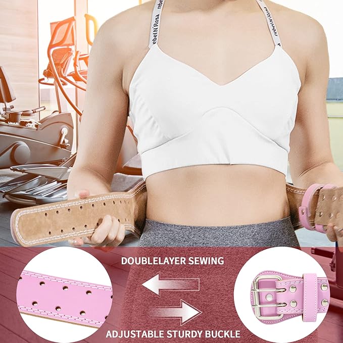 Leather Weight Lifting Belt for Men and Women