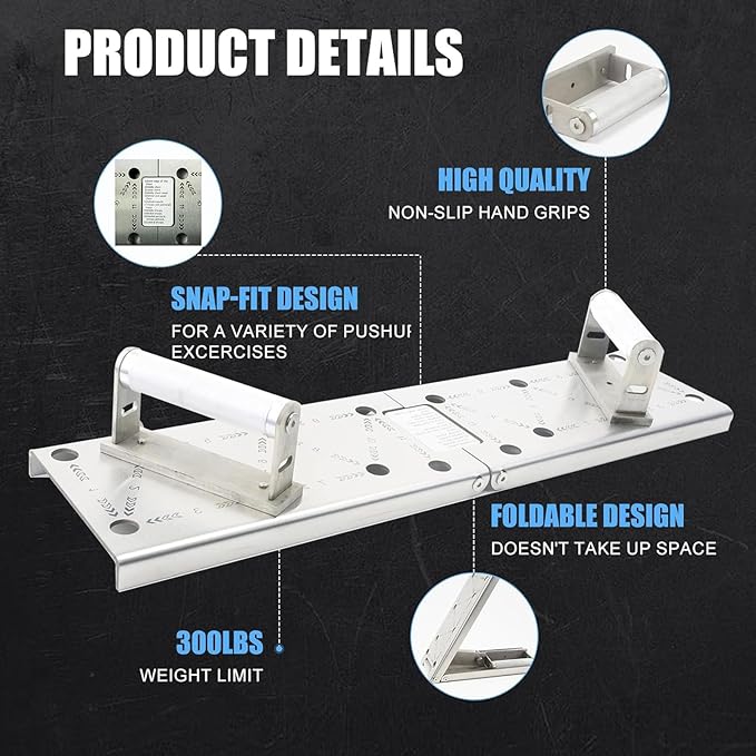 Push Up Board Full Metal Multi Functional Heavy Duty pushup board Pectoral Muscle Arm Exercise Professional Equipment Home Gym Equipment, Best Choice for Fitness Professionals Gift
