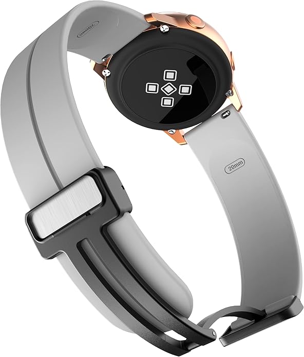Compatible for FITVII Fitness Tracker Bands, 20mm, 22mm Soft Silicone Magnetic Buckle Sport Wristband Replacement Straps Compatible for FITVII HM57, HM78, HM68, HM21, H56, H86 Smart Watch Fitness Tracker
