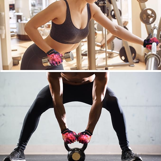 Workout Gloves for Women Men - Weight Lifting Gloves with Full Palm Protection & Extra Grip for Women Gym, Weightlifting, Weight Lift, Rowing, Exercise, Sport, Cycling