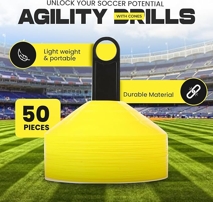 Soccer Disc Cones – Set of 50 Agility