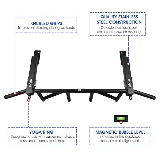 Yes4All Joist Mounted Pull Up Bar - Multi