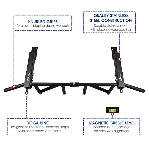 Yes4All Joist Mounted Pull Up Bar - Multi