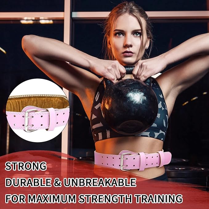 Leather Weight Lifting Belt for Men and Women