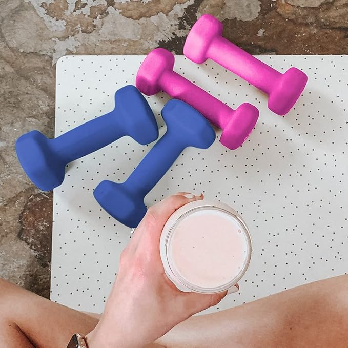 Gymenist Dumbbell Set With Hard Plastic Case Includes 3 Pairs And A Hard Travel Carry Storage Case