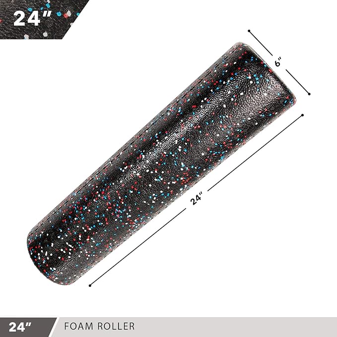 High-Density Round Foam Rollers - 4 Size and 8 Color