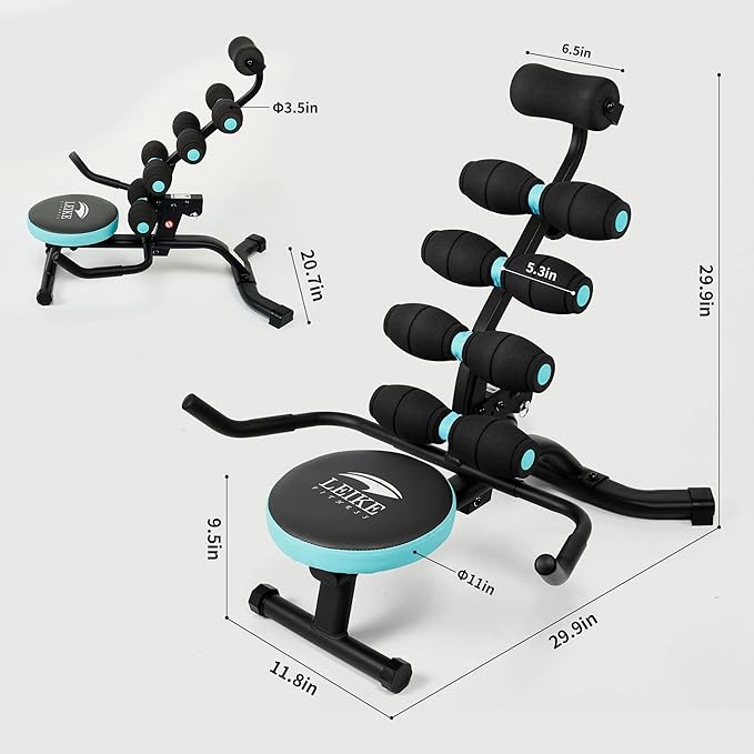 Leikefitness Back Relax Chair with Foam Roller Relieve 360° Rotating