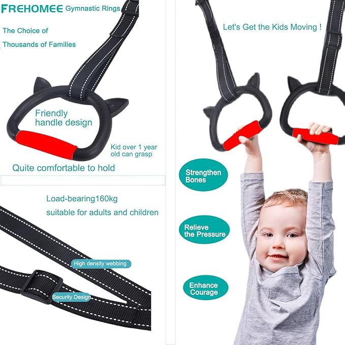 Professional Gymnastic Rings 440lbs/1600lbs,Home Fitness