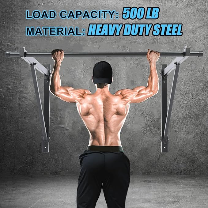 50'' Wall Mounted Chin Pull Up Bar Gym 500lbs