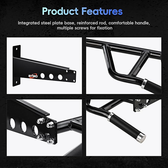 Multifunctional Wall Mounted Pull Up Bar - 48’’ 500 lbs