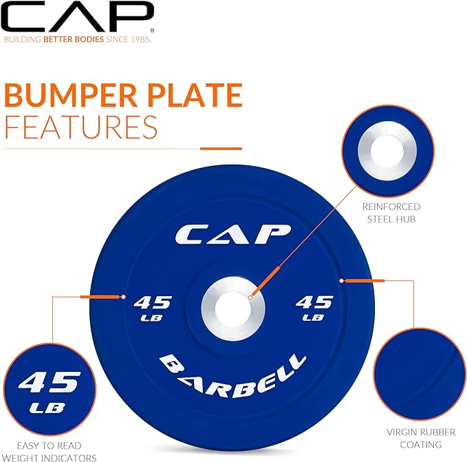 CAP Barbell Rubber Olympic Bumper Plate