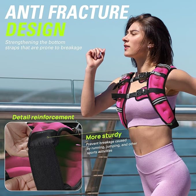 Weighted Vest for Women Men BeatBoost 5 10 15 20 25 30 lb Weight Vest with Ironsand for Walking Strength Training Running Workout