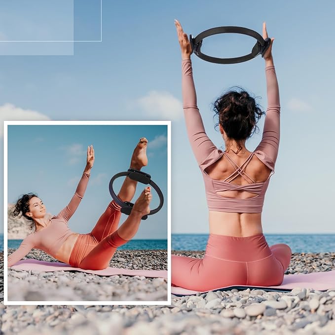 Syhood 2 Pcs Pilates Ring 14.96 Inch Pilates