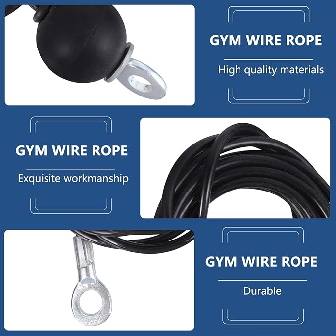 BESPORTBLE Fitness Replacement Pulley Cable Household DIY PU 1.