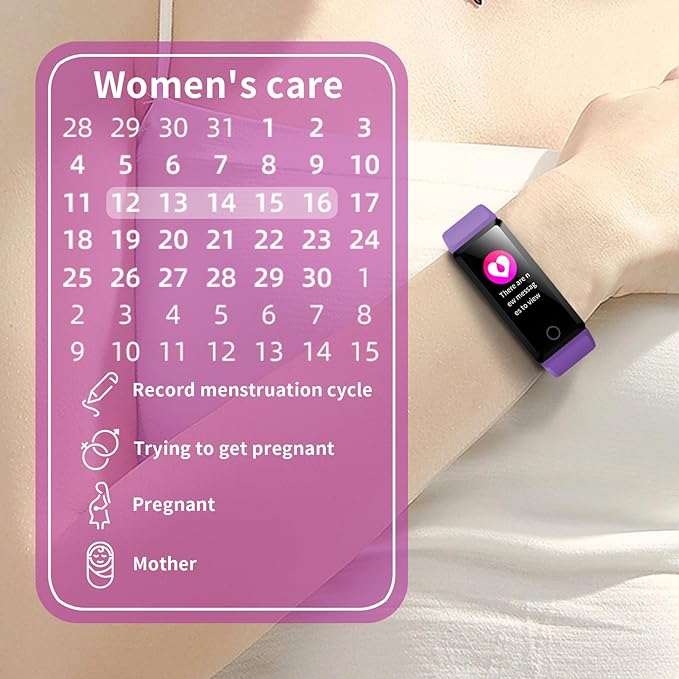 Fitness Tracker with 24 Hour Heart Rate Monitoring Sleep Monitoring Fitness Watch with Pedometer IP68 Waterproof Smart Bracelet with Step Tracker for Women Men