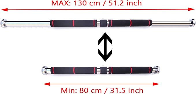 Adjustable 60~100cm / 80~130cm Pull Up Bar Chin 200KG Load
