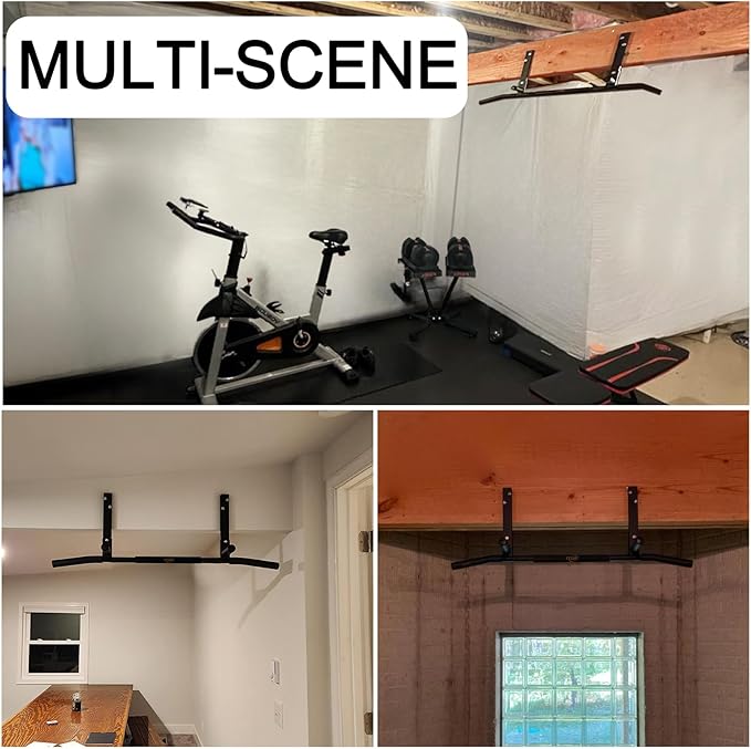 Fitarc Joist Mount Pull Up Bar, Chin Up Bar Ceiling Mount, Heavy Duty, Workout for Home Gym, 42 inch Wide -Patent Pending
