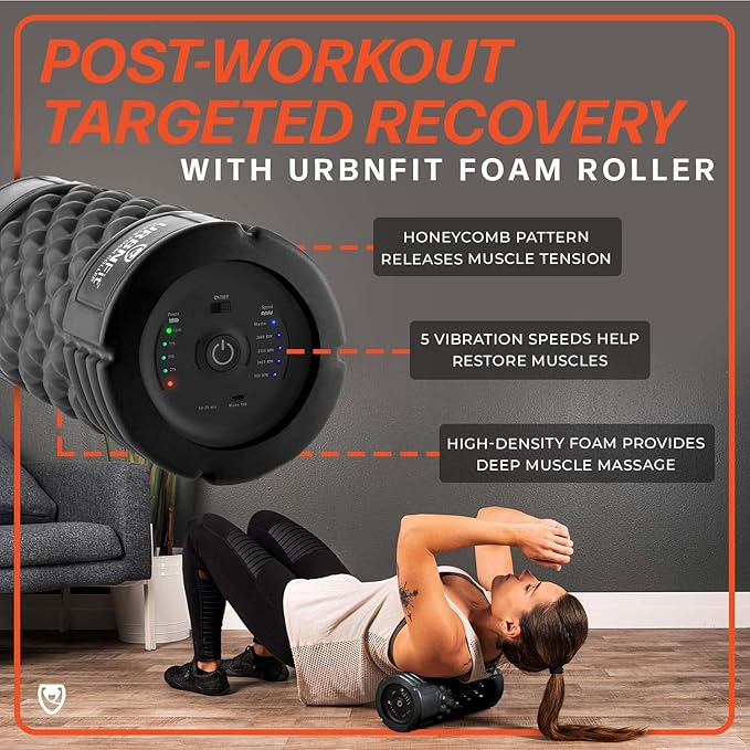 URBNFit Vibrating Foam Roller - Electric Muscle & 5 Speeds
