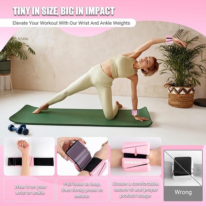 Wrist Ankle Weights Bangles 2lb for Women 2)