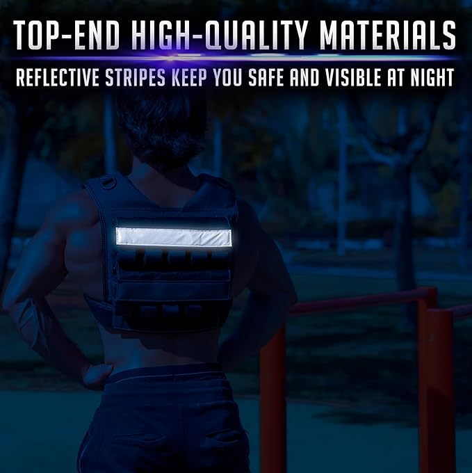 Weighted Vest 6lb, 10lb, 12lb, 25lb, 35lb, 45lb, 60lb Removable Iron Weights for Men and Women Workout for Calisthenics and Fitness Sport Training