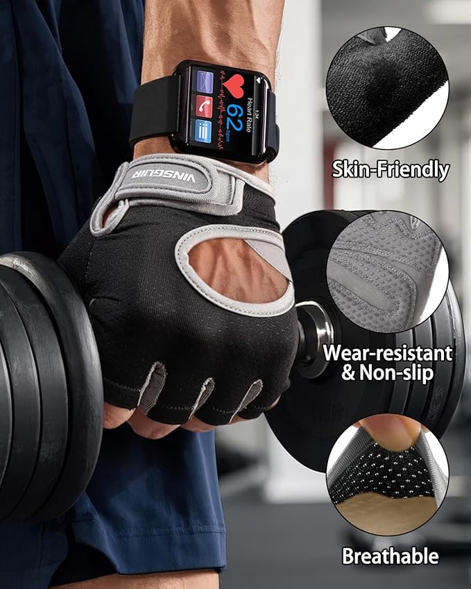 VINSGUIR Breathable Workout Gloves for Women, Weight Lifting Gloves for Gym, Cycling, Exercise, Fitness and Training, with Excellent Grip and Cushion Pads