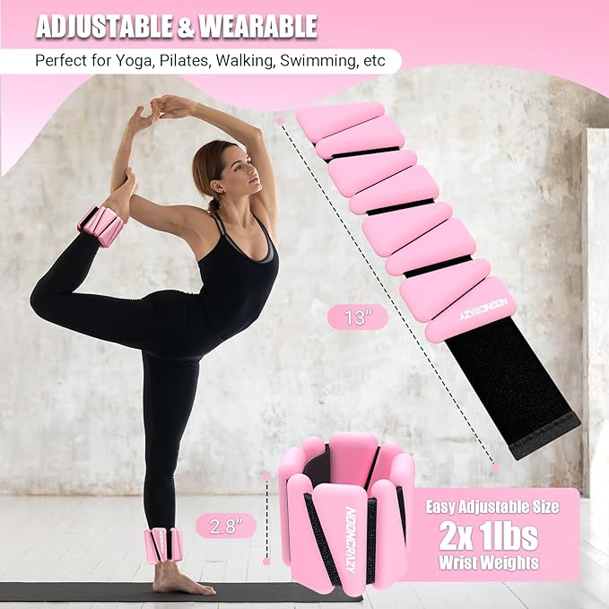 Wrist Ankle Weights Bangles 2lb for Women 2)
