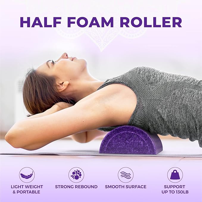Yes4All High Density Half Round Foam Roller Support 12", 18", 18", 24", 24", 36" 36"