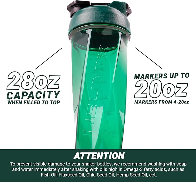 HELIMIX 2.0 Vortex Blender Shaker Bottle Holds upto 28oz | No Blending Ball or Whisk | USA Made | Portable Pre Workout Whey Protein Drink Shaker Cup | Mixes Cocktails Smoothies Shakes | Top Rack Safe