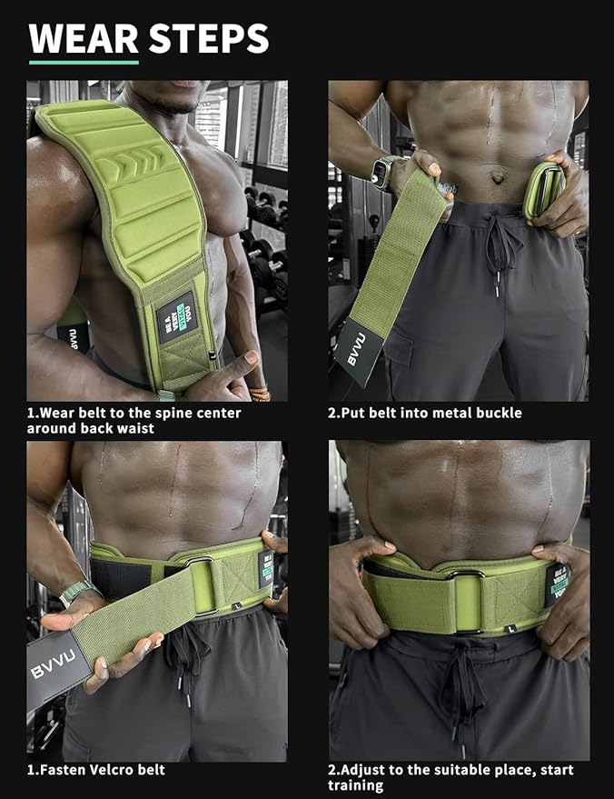 BVVU Weight Lifting Belts for Men Quick Locking