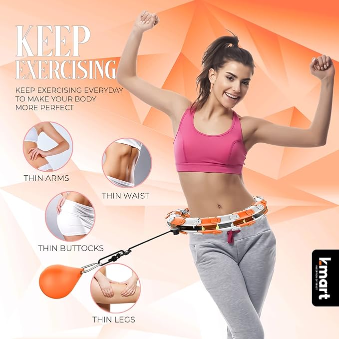 K-MART Smart Hula Ring Hoops 24 Detachable 360 Degree
