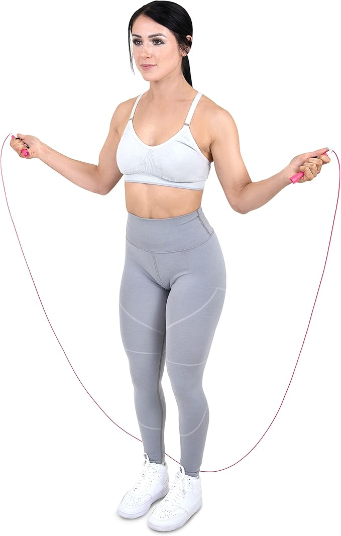 ProsourceFit Speed Jump Rope 10’ Adjustable Length, Super Fast Turning for Cardio, Boxing