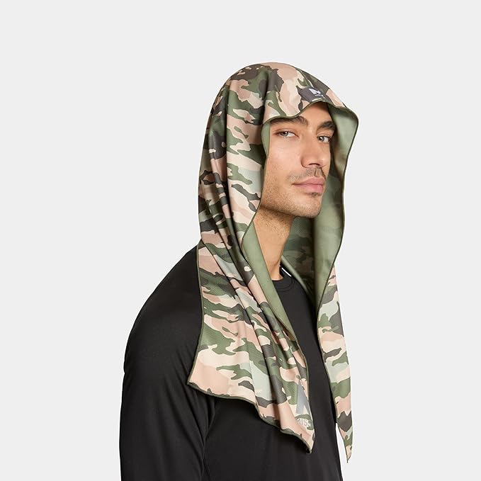 MISSION Cooling Hoodie Towel- Hood Towel, Evaporative Cool Technology, Cools Instantly When Wet, UPF 50 Sun Protection, Contours Your Head to Stay in Place, Great for Sports, Fitness, Gym
