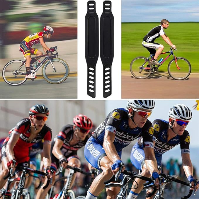 Exercise Bike Pedal Straps, Heavy Duty Adjustable Length Universal Pedal Strap Fits Most Bike Pedals Exercise Bike Bicycle Cycle for Home or Gym