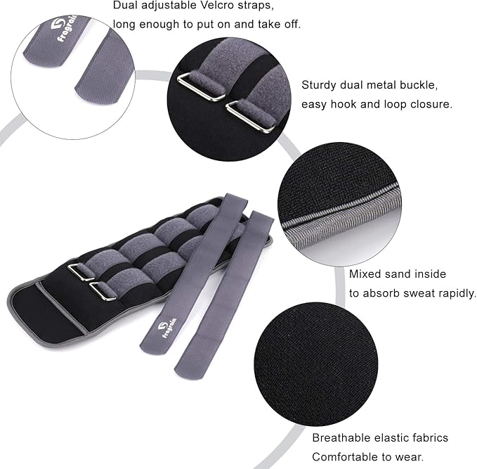 Ankle Weights for Women 1/2/3/4/6/8/10/12/15/20 LBS 1 Pair