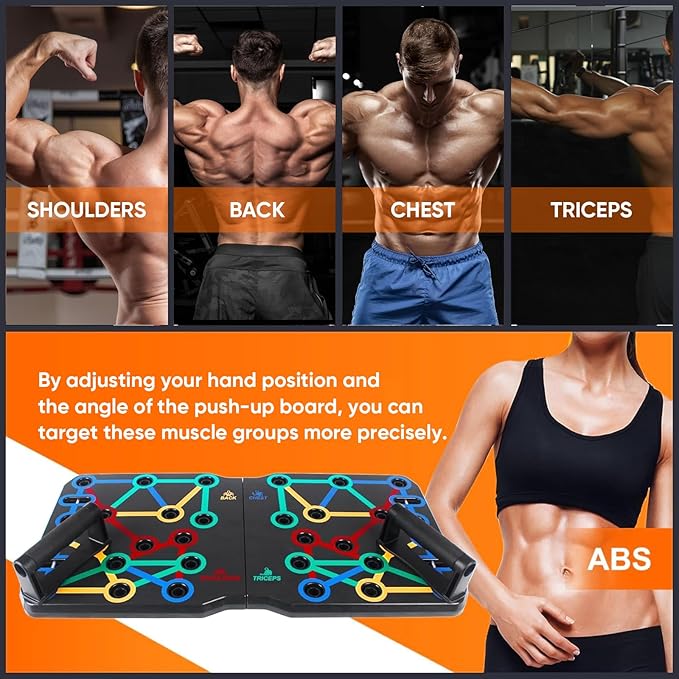 AERLANGUpgraded Push-up Board Home Fitness Accessories 30-in-2 Push-up