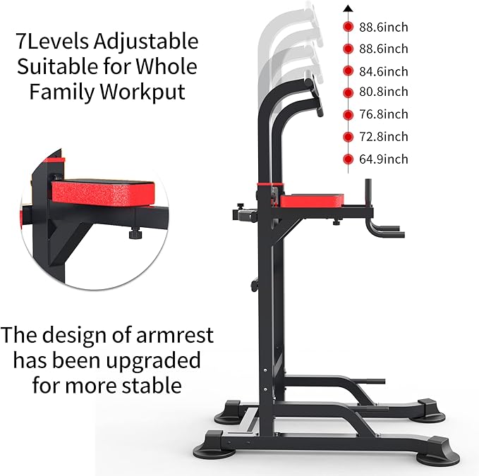 Power Tower Dip Station Workout equipment Pull up 450LBS